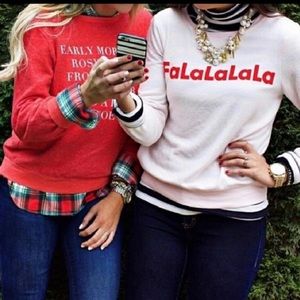 NEW Wildfox Falalala Holiday Jumper Sweatshirt